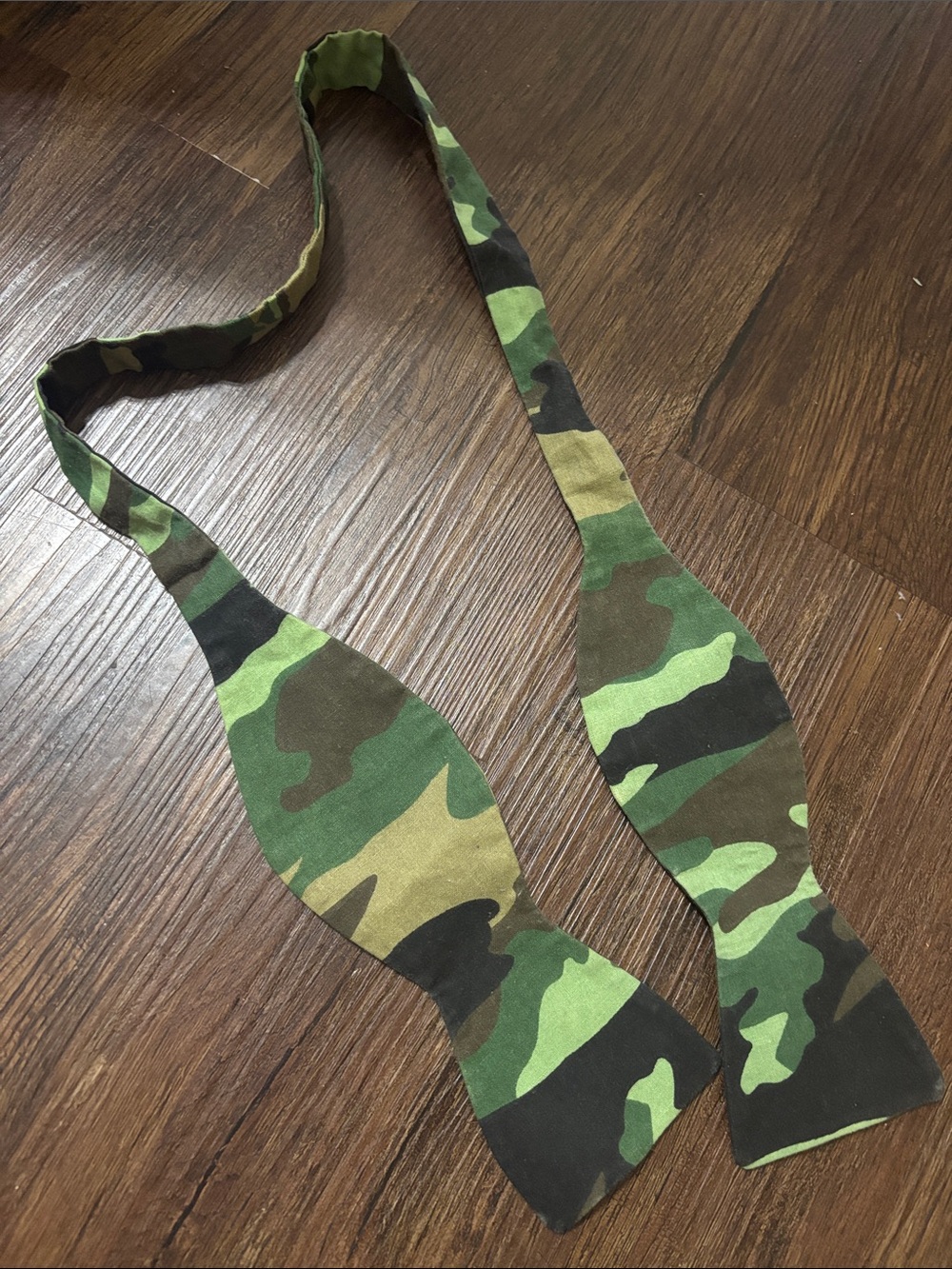 Camo Green Cotton Bow Tie - Unbranded